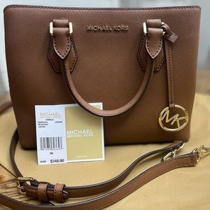 Authentic MK satchel size-medium color-Luggage
